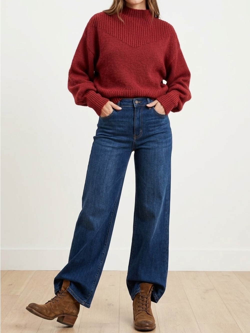 Zenana New Fall Sweater (S) Boutique Burgundy